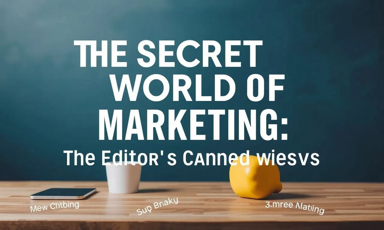 Marketing'in Gizli Dünyası: Bir Editörün Açık Görüşleri